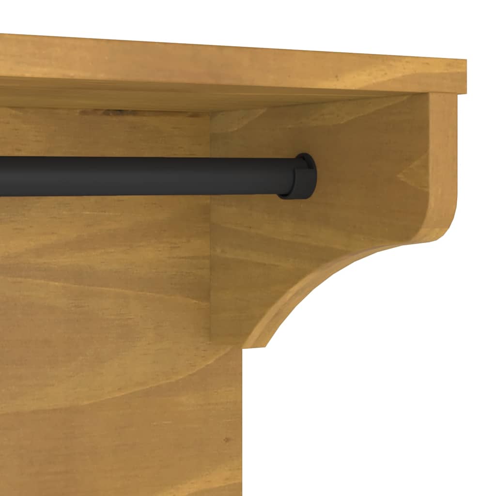 Wall Coat Rack SANDNES 87x30x42 cm Solid Pine