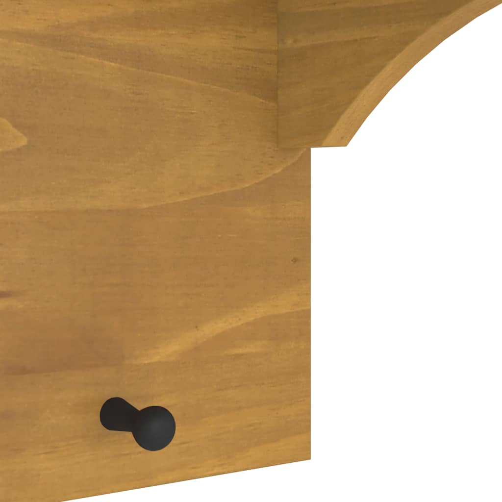 Wall Coat Rack SANDNES 87x30x42 cm Solid Pine