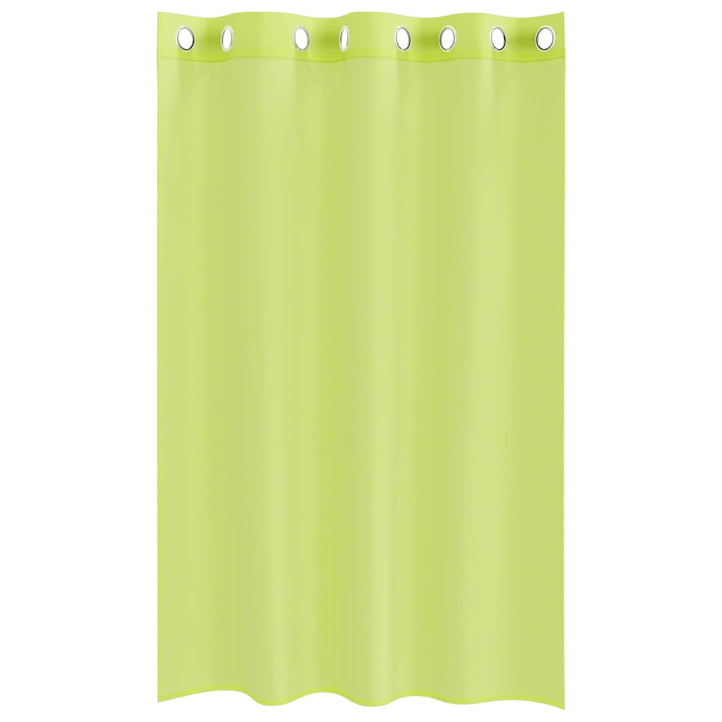 Voile Vorhänge mit Ösen 2 Stk. Apfelgrün 140x175 cm