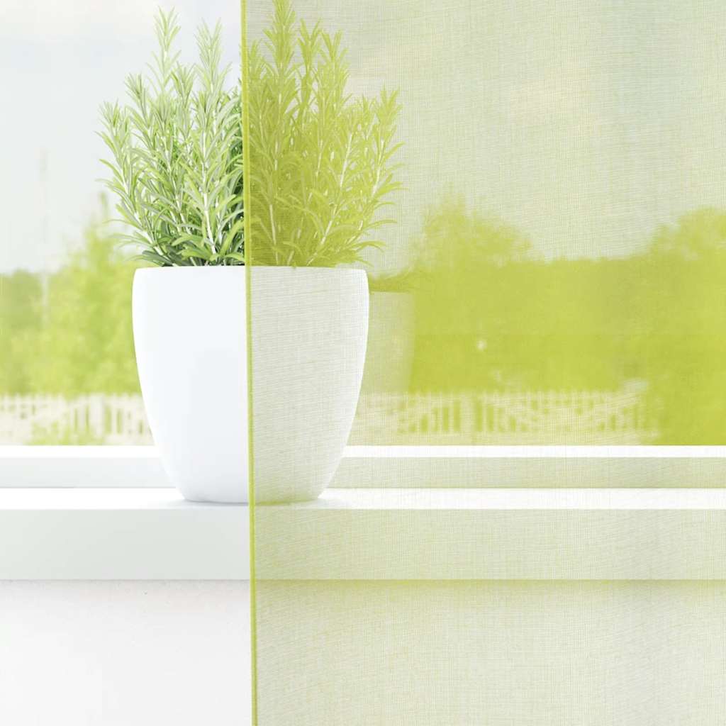 Voile Curtains with Eyelets 2 pcs. Apple Green 140x245 cm