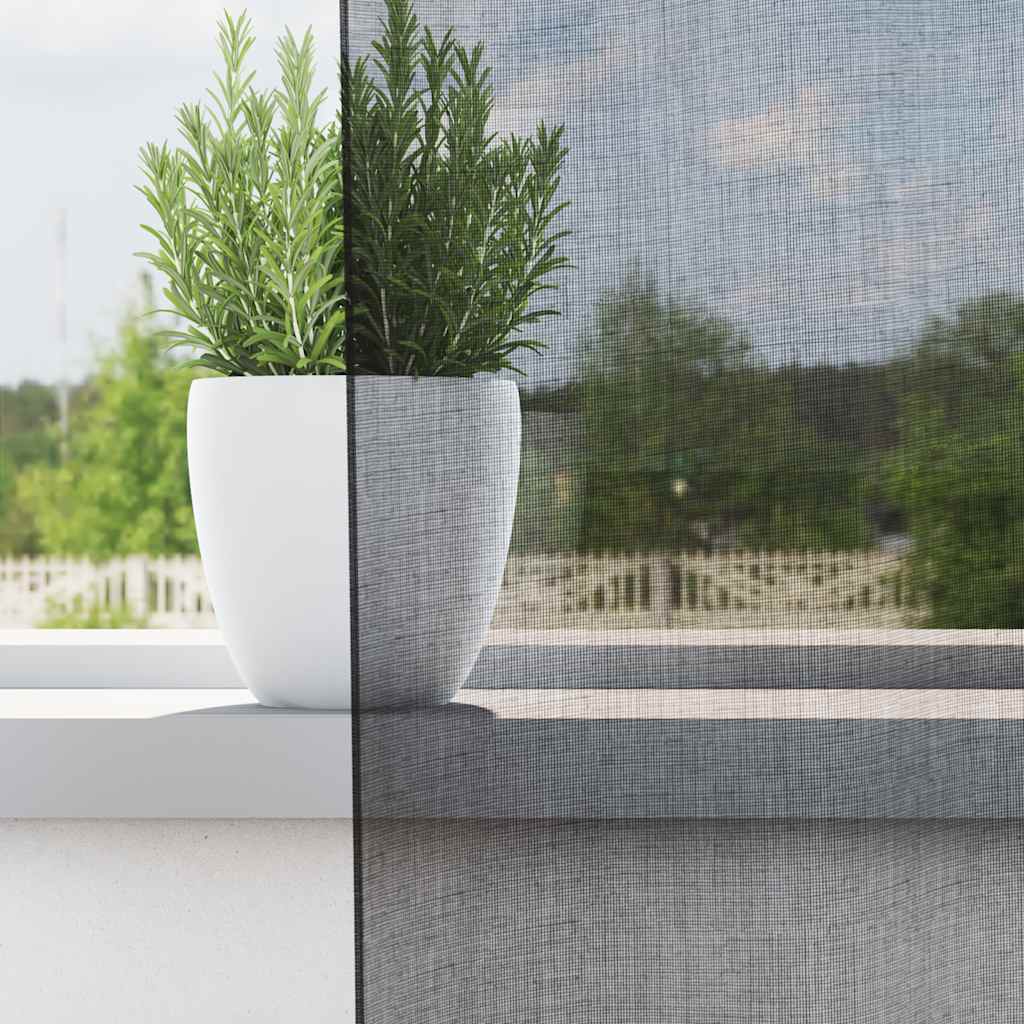 Voile Vorhänge mit Ösen 2 Stk. Schwarz 140x245 cm