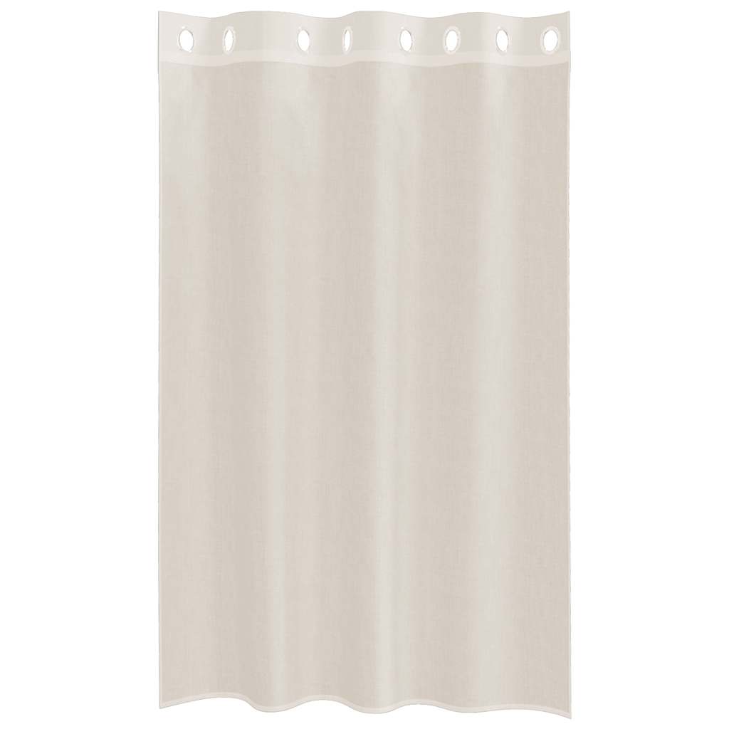 Voile Vorhänge mit Ösen 2 Stk. Creme 140x175 cm
