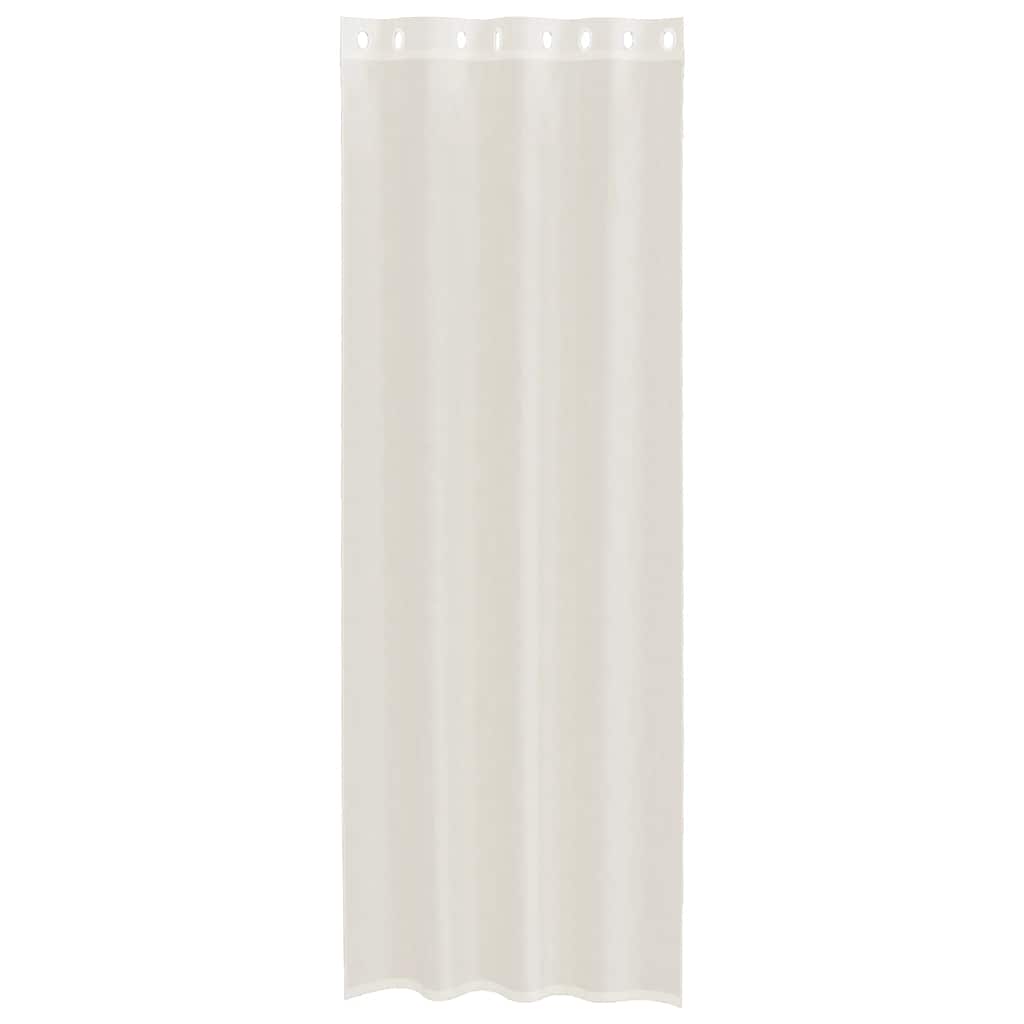 Voile Vorhänge mit Ösen 2 Stk. Creme 140x300 cm