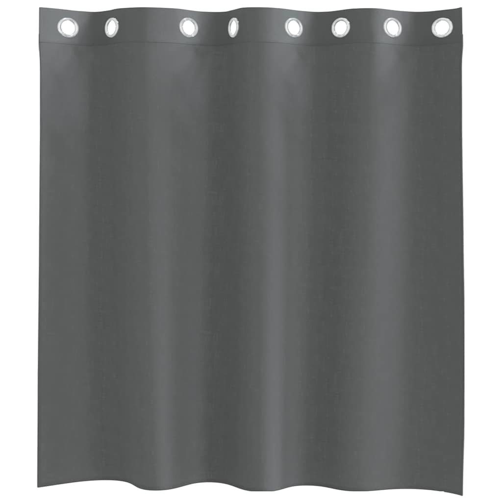 Voilages à œillets 2 pièces Gris foncé 140x140 cm