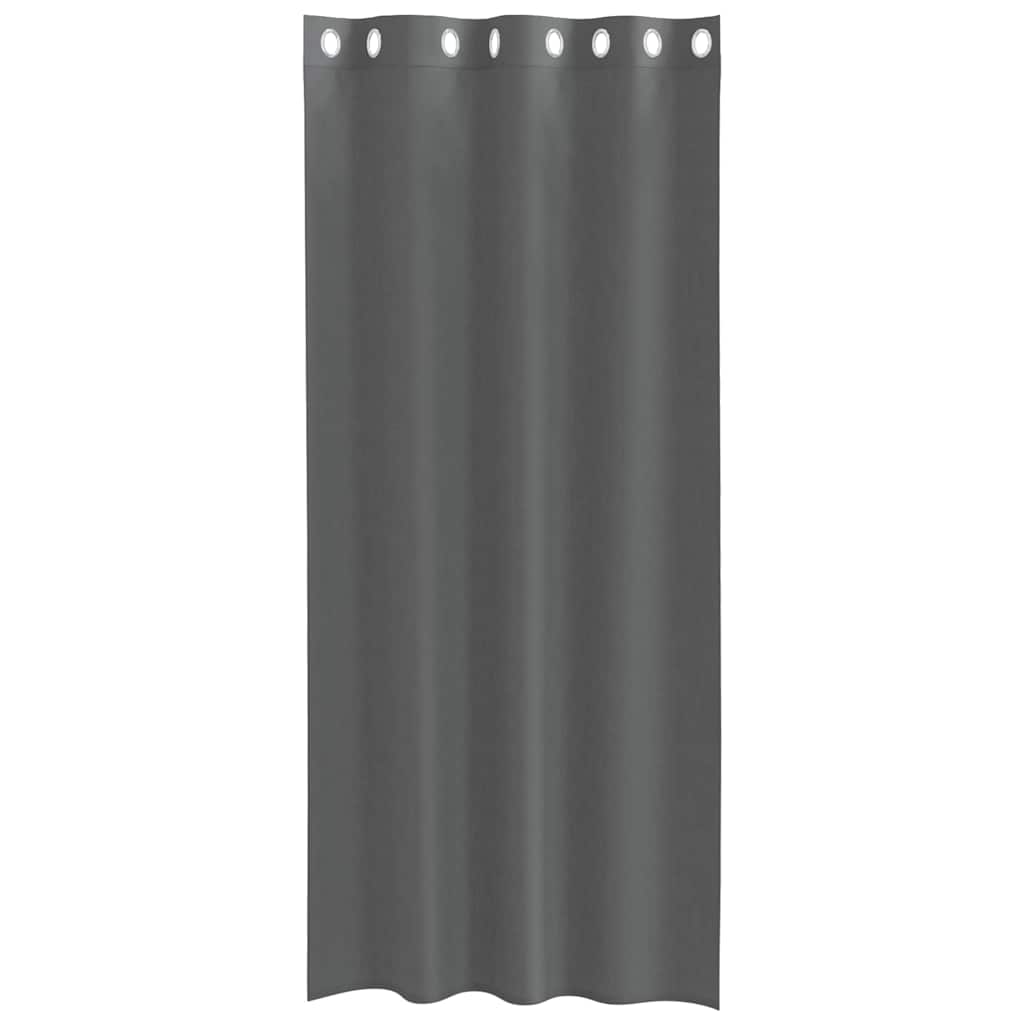 Voile Vorhänge mit Ösen 2 Stk. Dunkelgrau 140x245 cm
