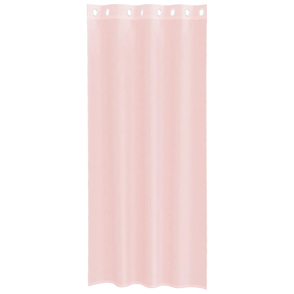 Voile Vorhänge mit Ösen 2 Stk. Hellrosa 140x225 cm