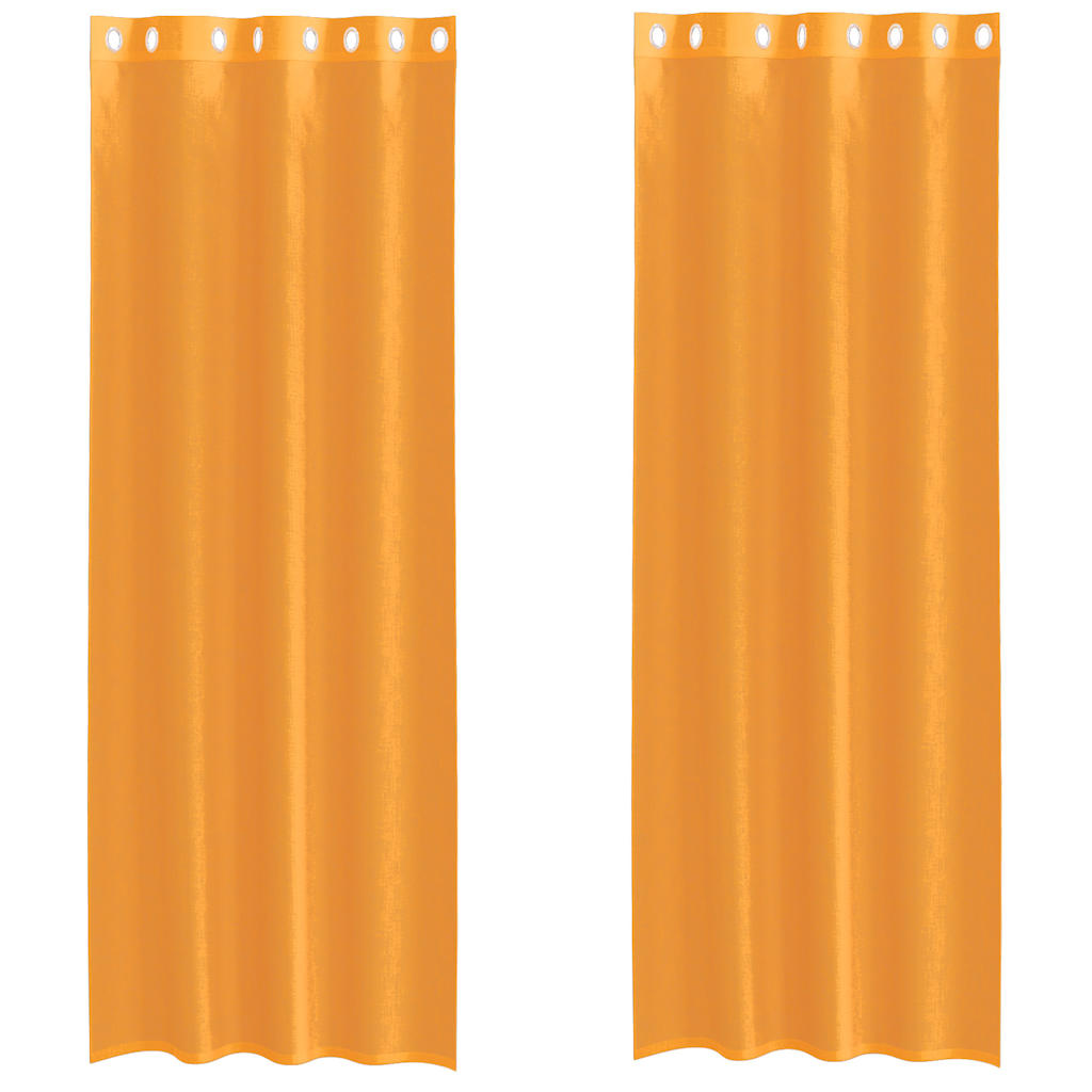Voilage œillets 2 p. orange 140x260 cm