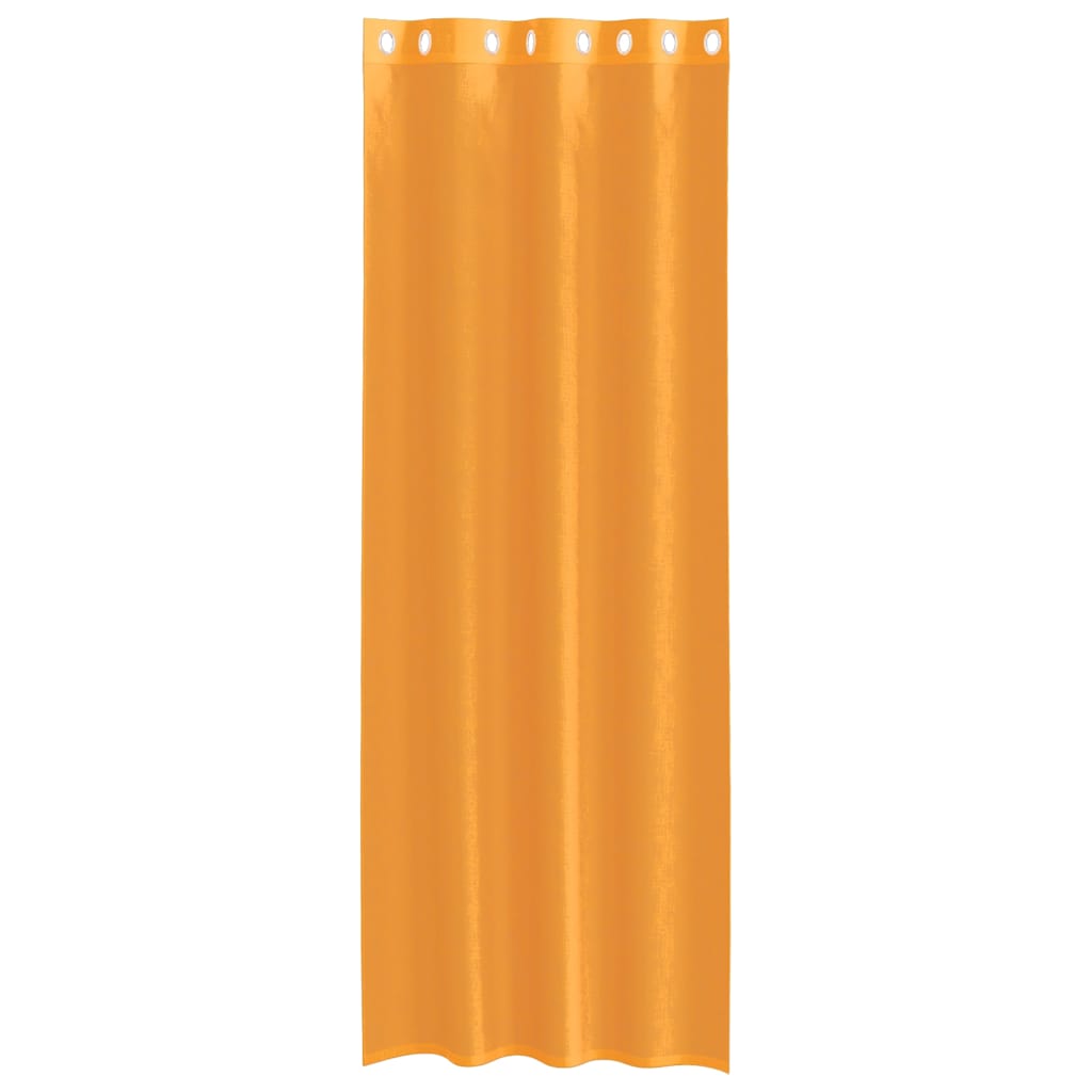 Voilage œillets 2 p. orange 140x260 cm
