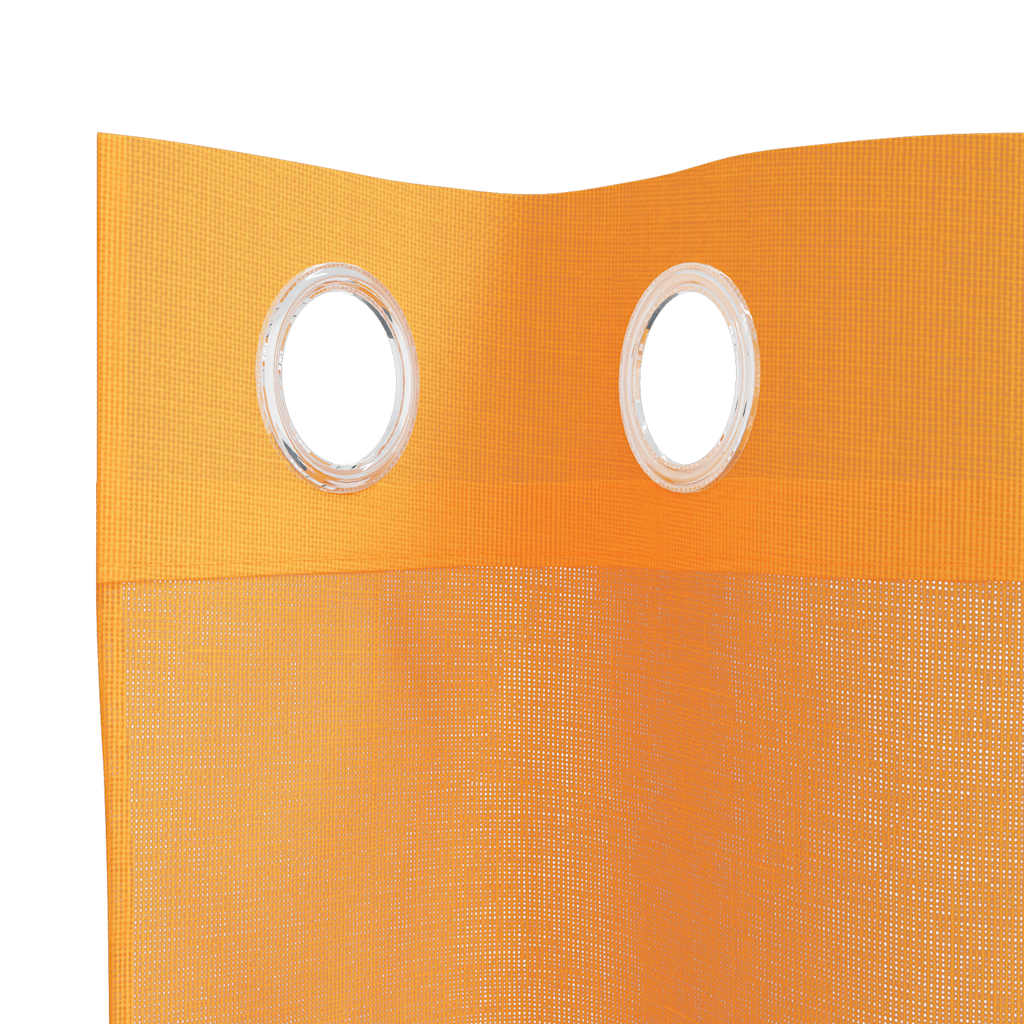 Voilage œillets 2 p. orange 140x260 cm