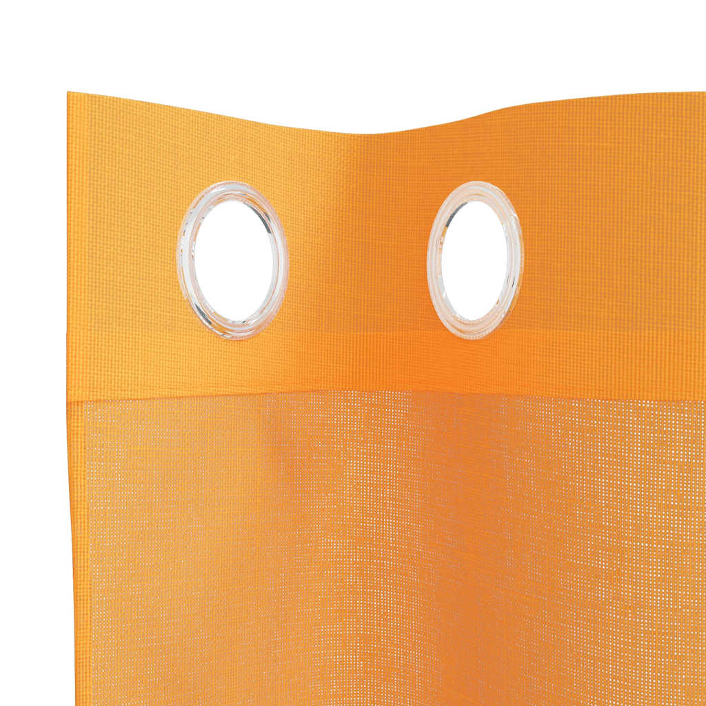 Voilage à œillets 2 p. orange 140x300 cm
