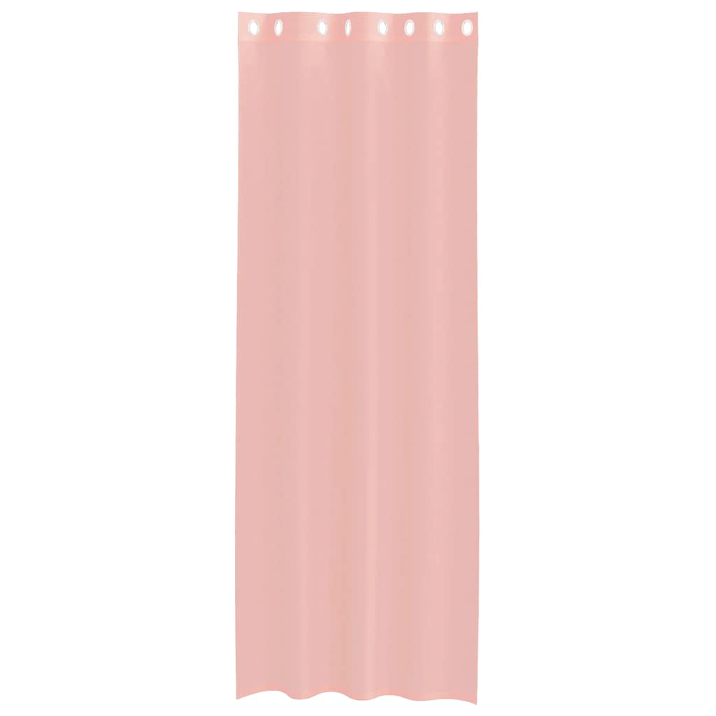 Voile Vorhänge mit Ösen 2 Stk. Rosa 140x300 cm
