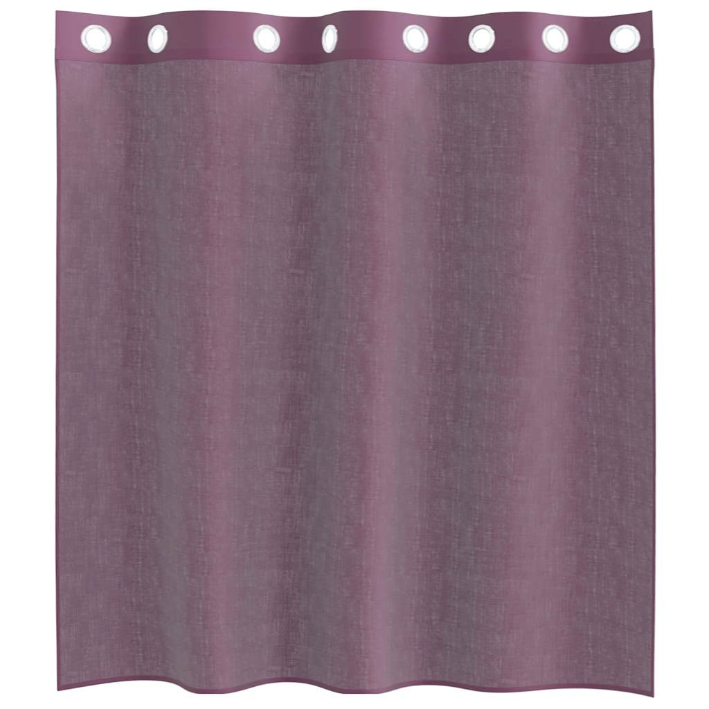 Voile Vorhänge mit Ösen 2 Stk. Lila 140x140 cm