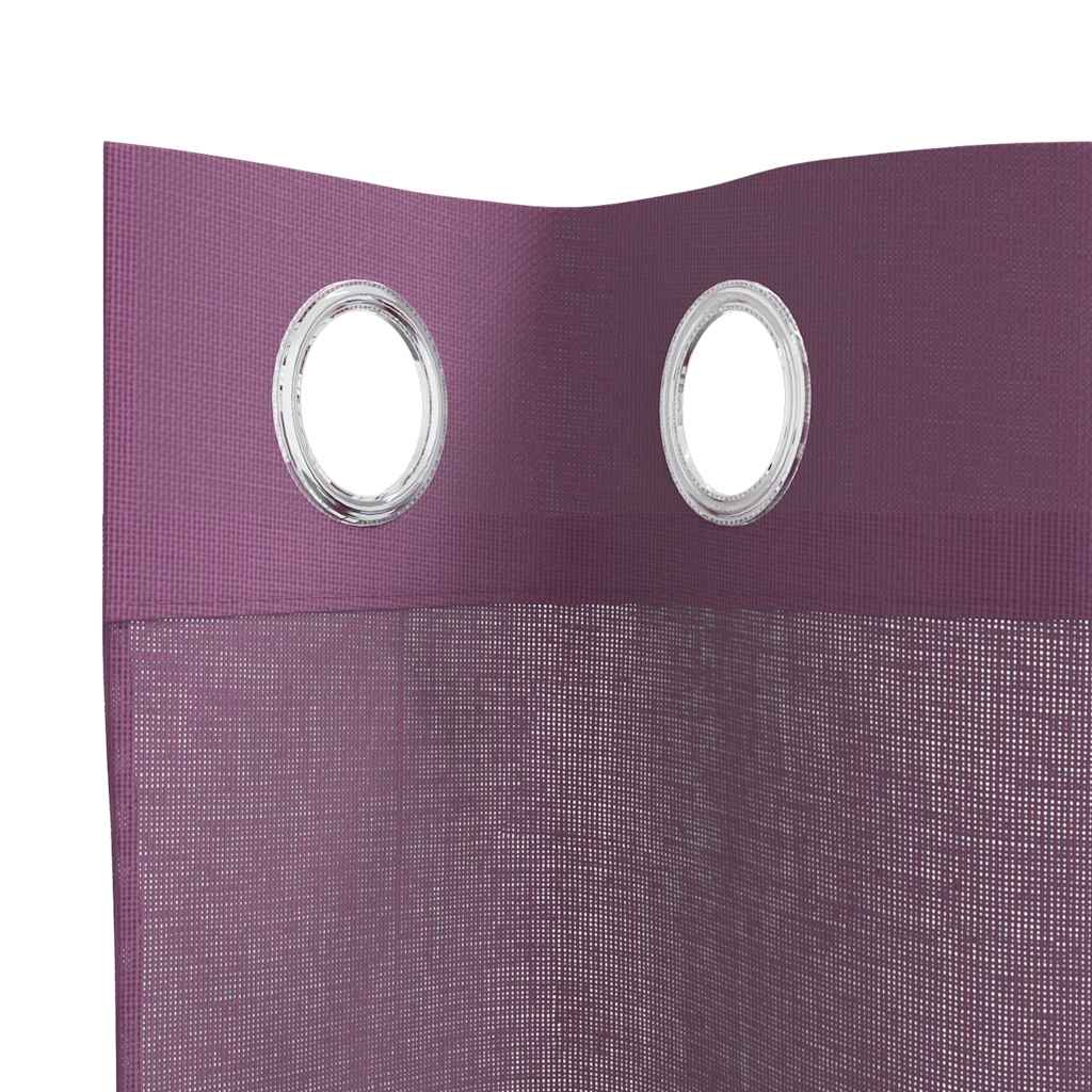 Voile Vorhänge mit Ösen 2 Stk. Lila 140x140 cm