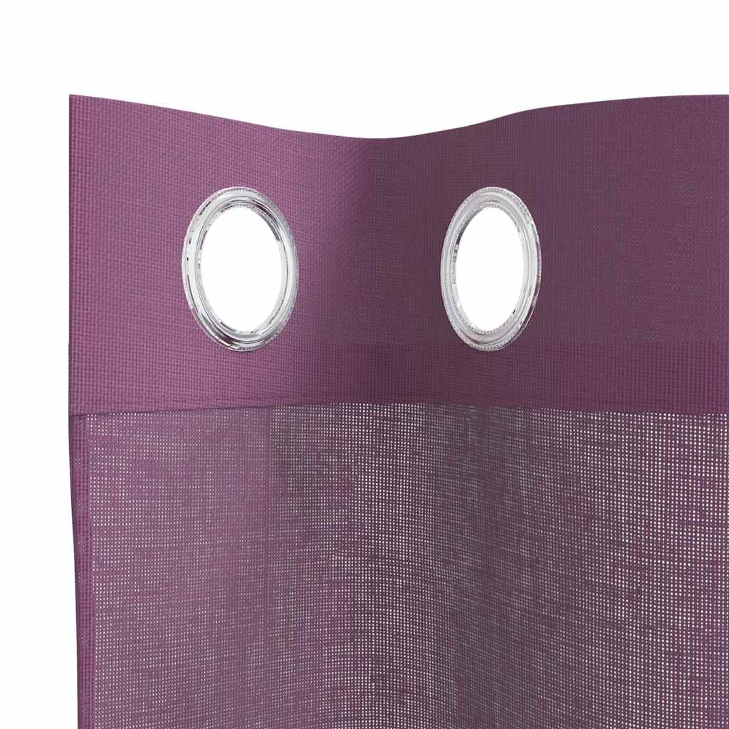 Voile Vorhänge mit Ösen 2 Stk. Lila 140x175 cm