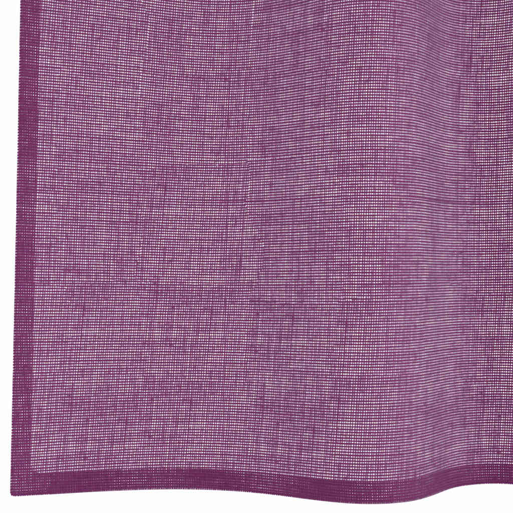 Voilages à œillets 2 pièces violet 140x225 cm