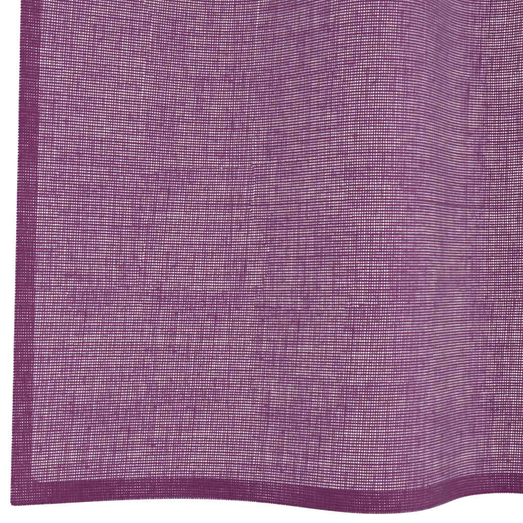 Voile Vorhänge mit Ösen 2 Stk. Lila 140x245 cm