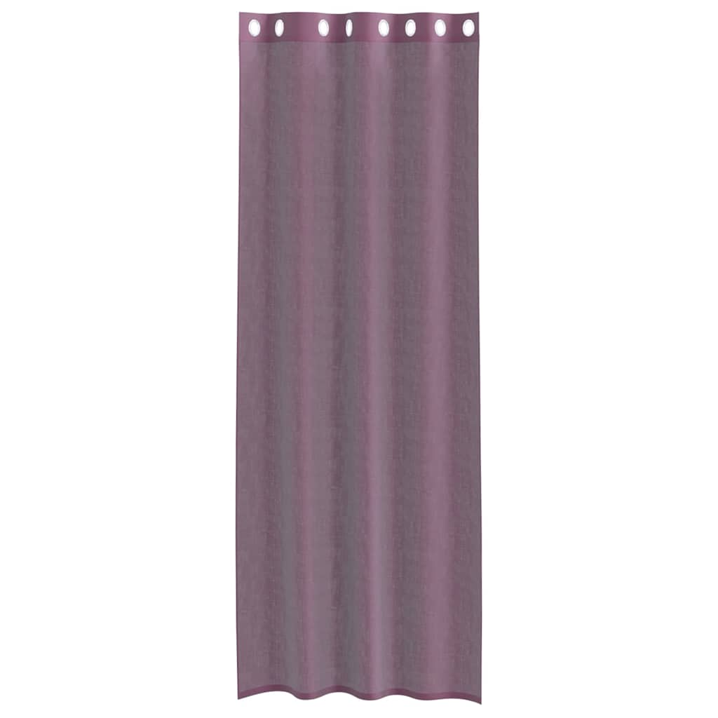 Voile Curtains with Eyelets 2 pcs. Purple 140x300 cm