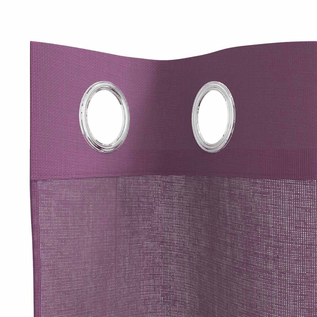 Voile Curtains with Eyelets 2 pcs. Purple 140x300 cm