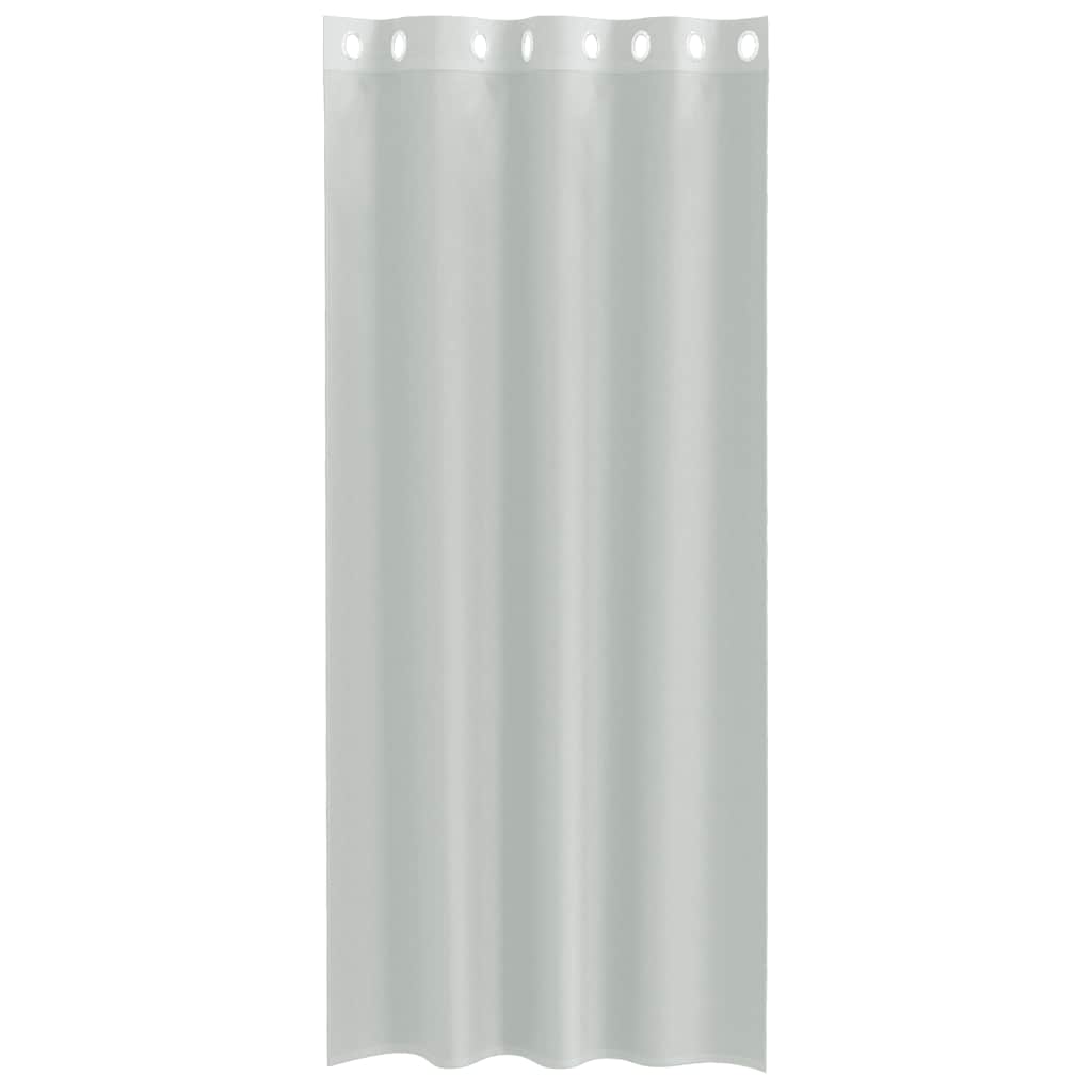 Voile Vorhänge mit Ösen 2 Stk. Hellgrau 140x225 cm