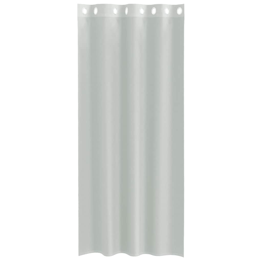 Voilages à œillets 2 p. Gris clair 140x245 cm