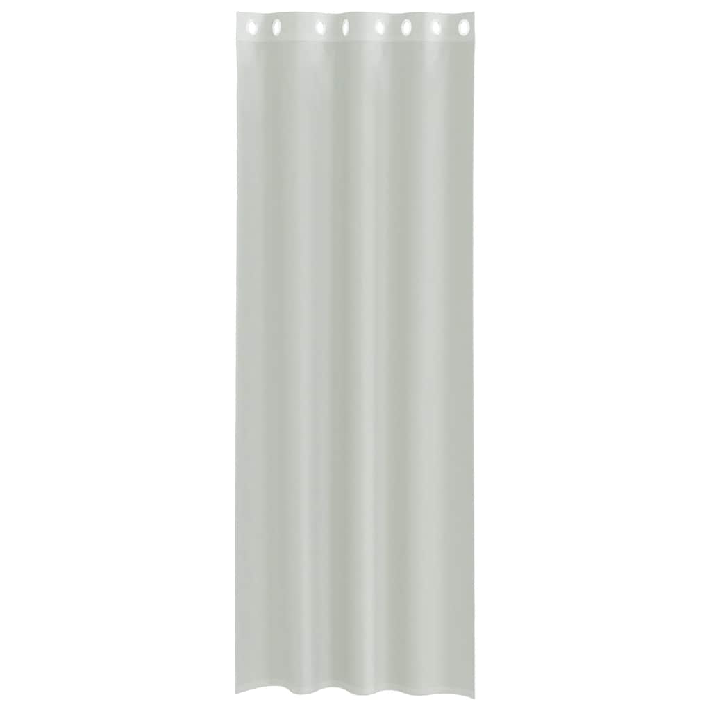 Voile Vorhänge mit Ösen 2 Stk. Hellgrau 140x260 cm