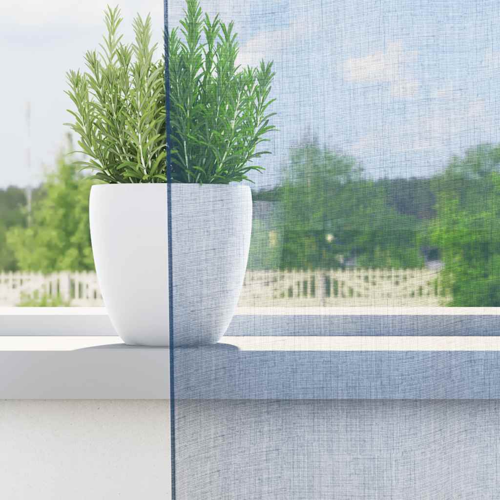 Eyelet Voile Curtains 2 pcs. Royal Blue