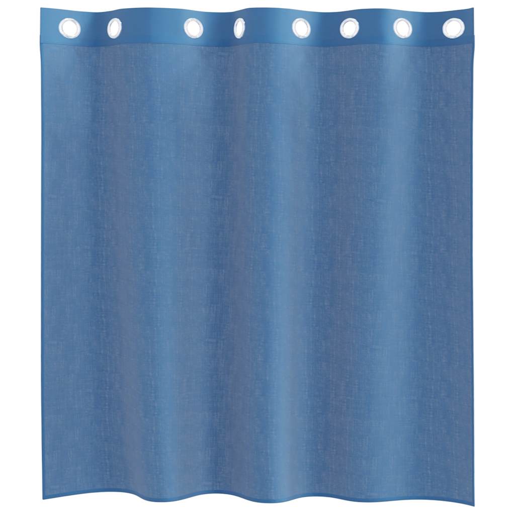 Eyelet Voile Curtains 2 pcs. Royal Blue