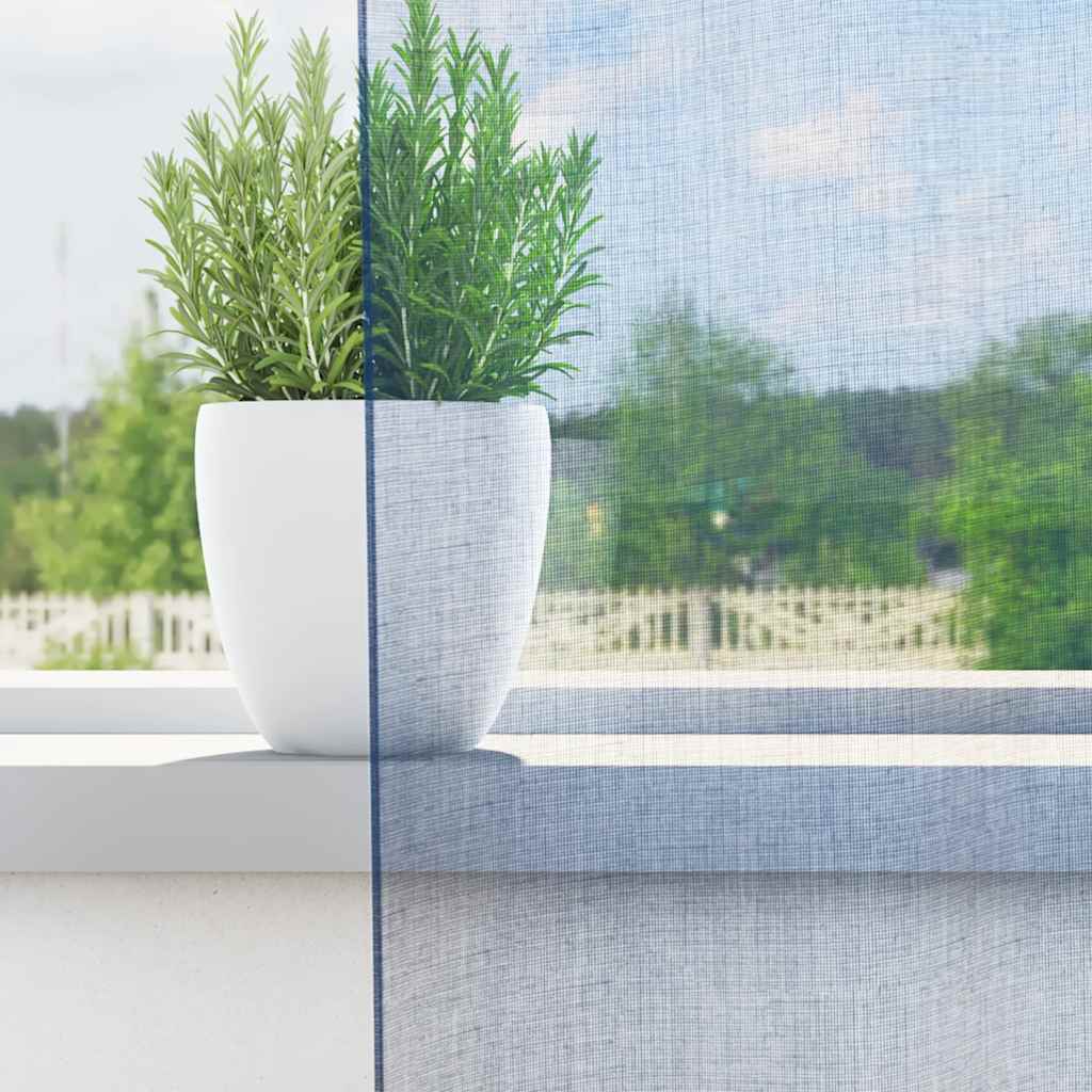 Eyelet Voile Curtains 2 pcs. Royal Blue