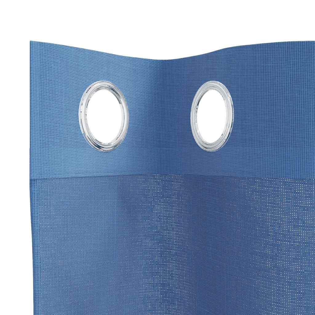 Eyelet Voile Curtains 2 pcs. Royal Blue