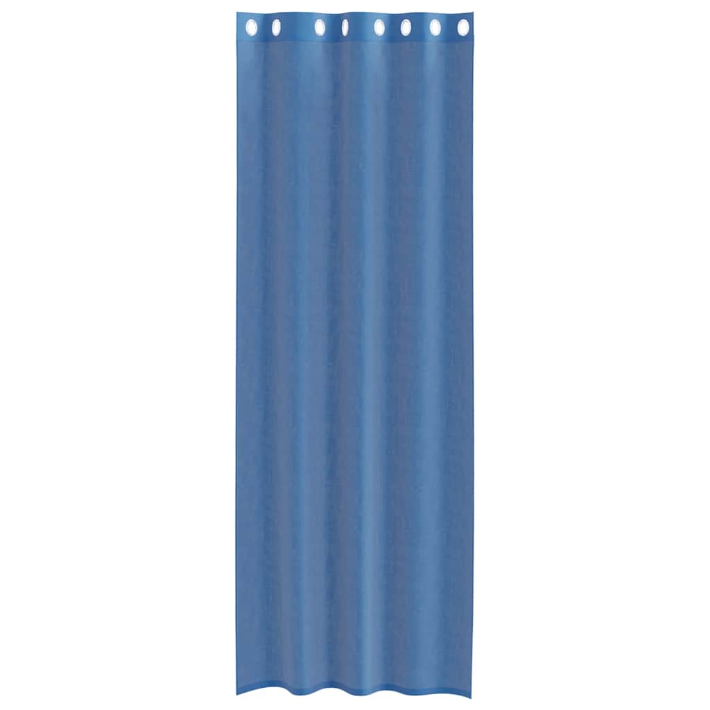 Voile Vorhänge mit Ösen 2 Stk. Königsblau