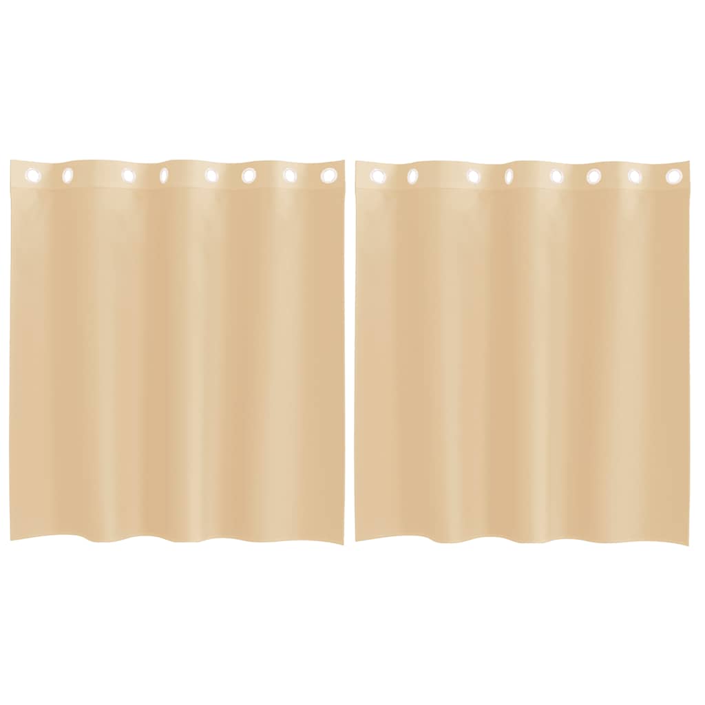 Voile Vorhänge mit Ösen 2 Stk. Sandfarbe