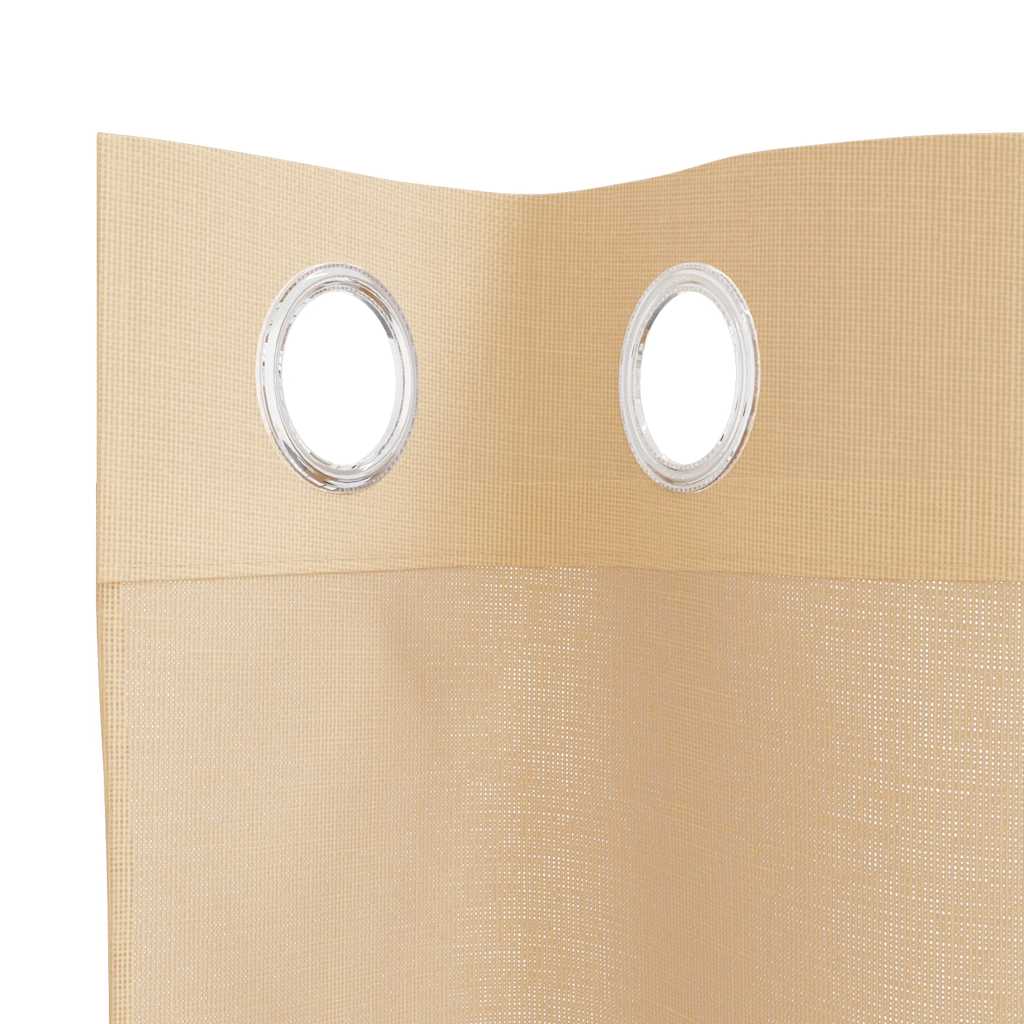 Voile Vorhänge mit Ösen 2 Stk. Sandfarbe