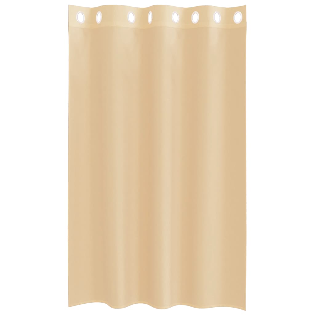Voile Vorhänge mit Ösen 2 Stk. Sandfarbe