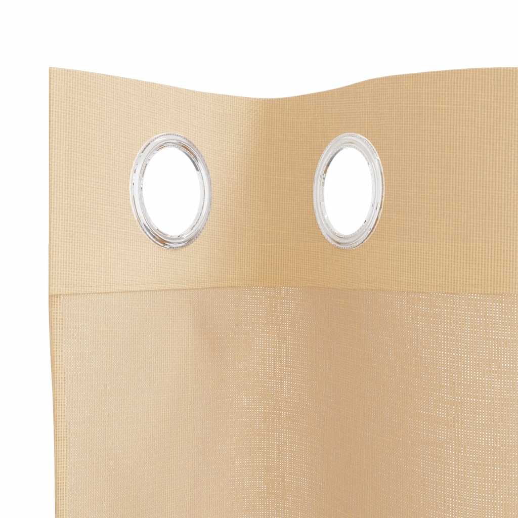 Voile Vorhänge mit Ösen 2 Stk. Sandfarbe