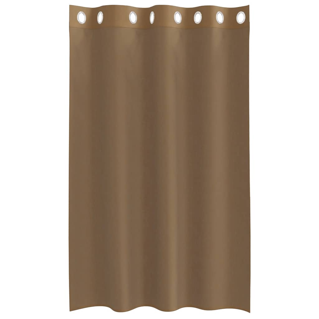 Voile Vorhänge mit Ösen 2 Stk. Hellbraun