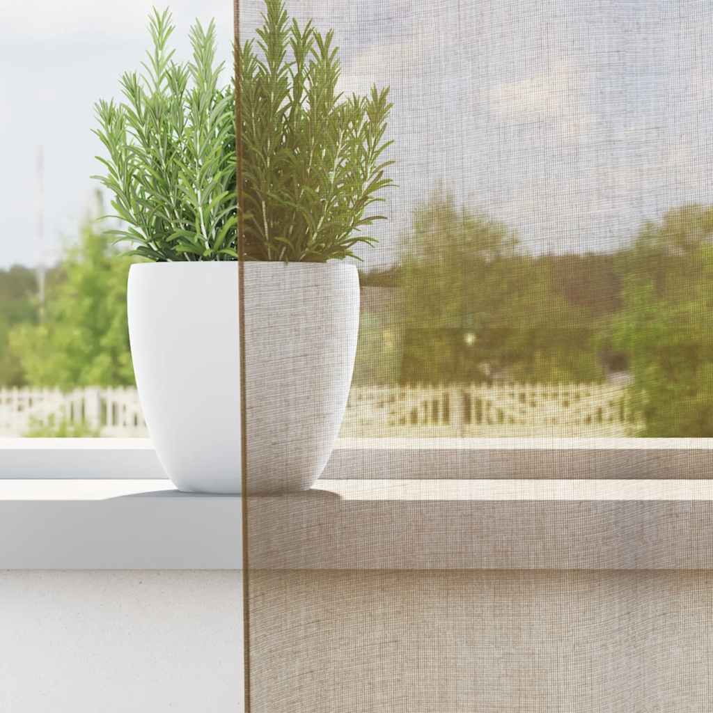 Voile Vorhänge mit Ösen 2 Stk. Hellbraun