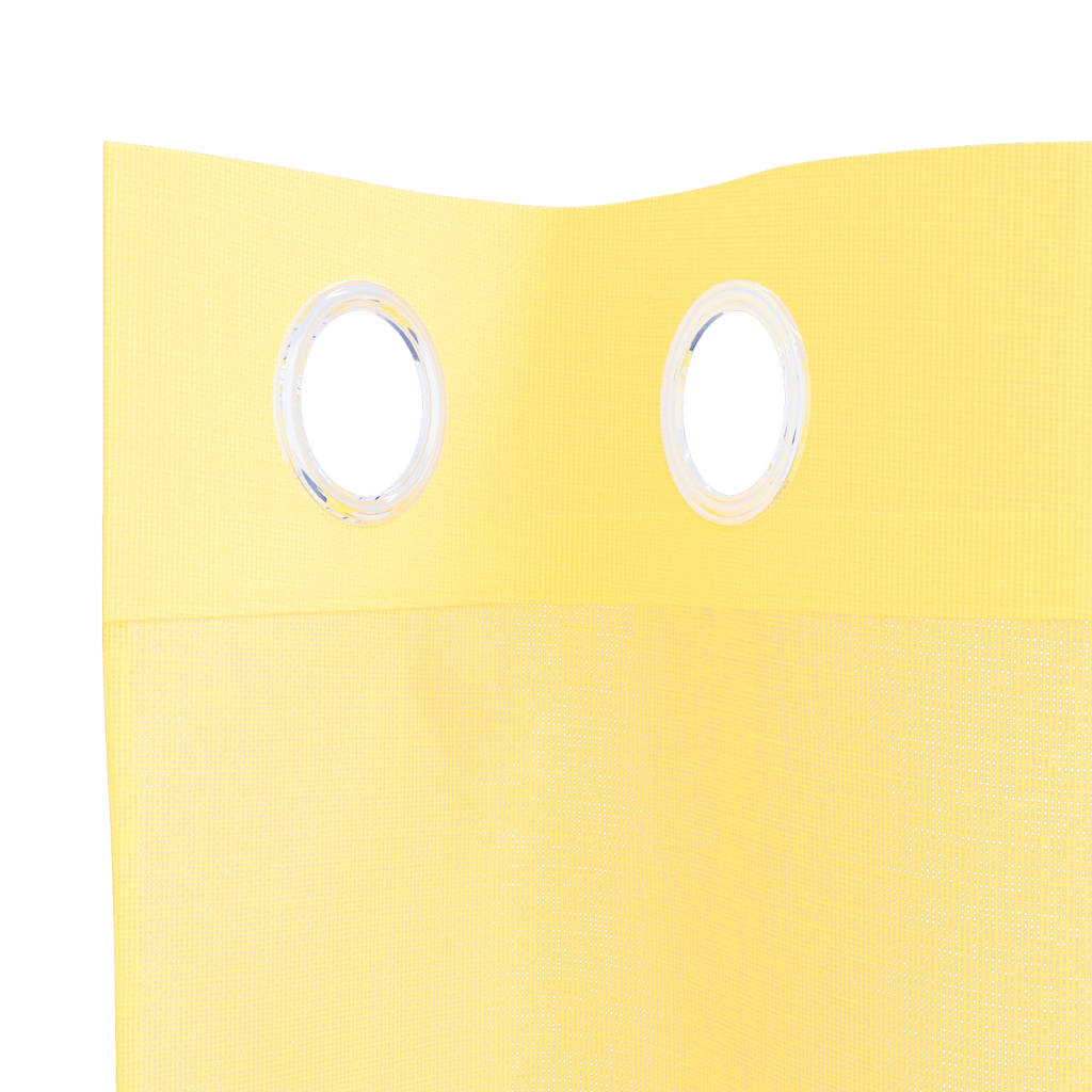 Voilages à œillets 2 pcs Jaune
