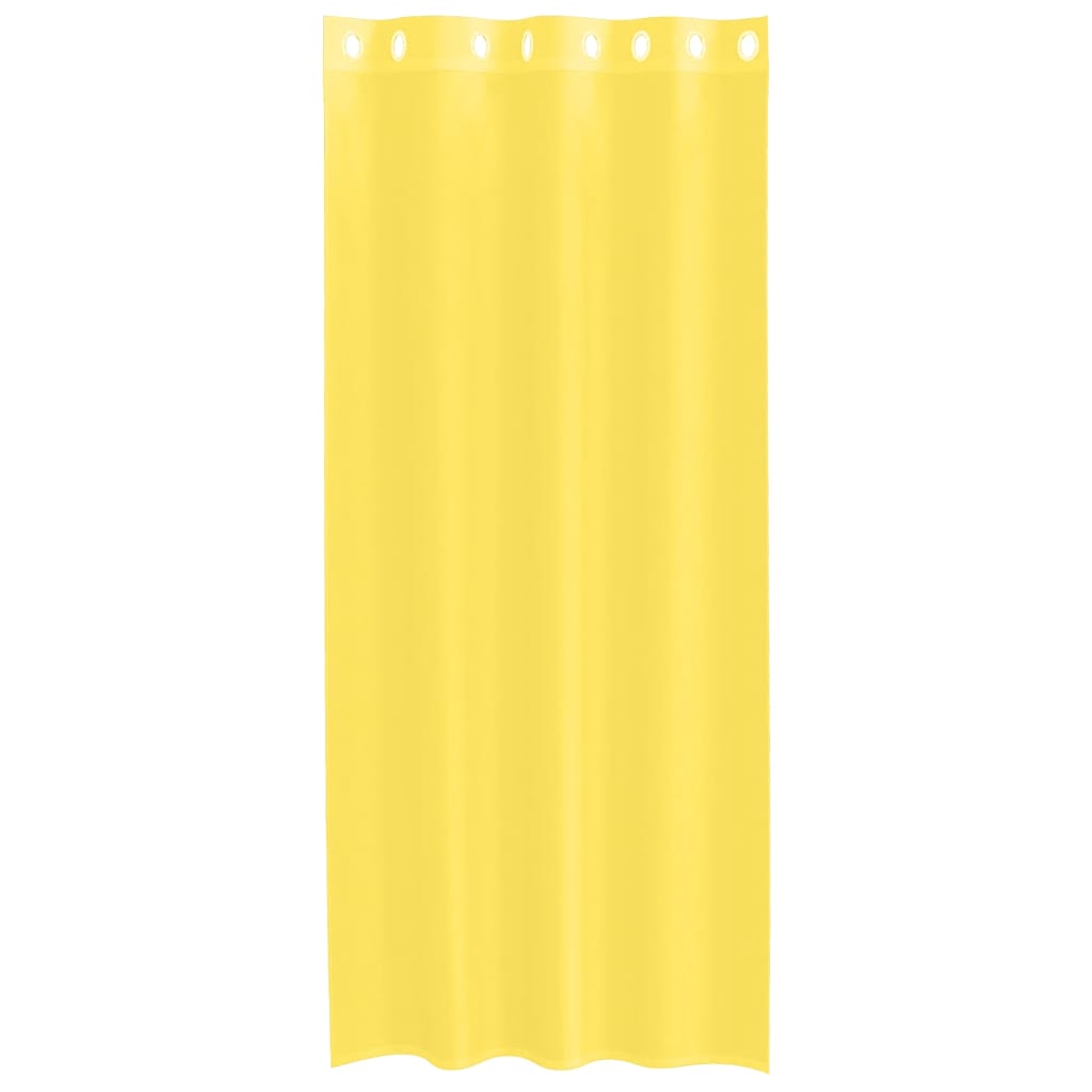 Voile Vorhänge mit Ösen 2 Stk. Gelb