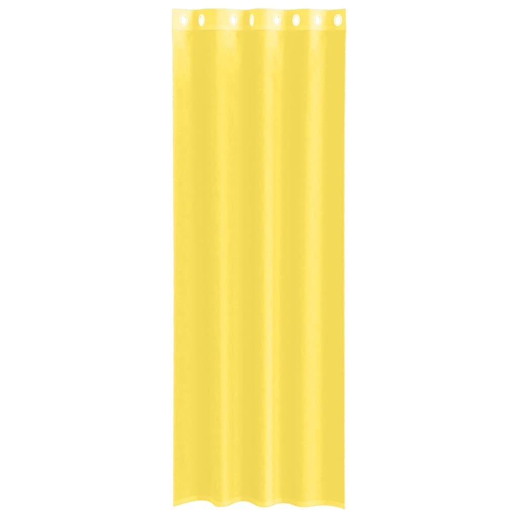 Voile Vorhänge mit Ösen 2 Stk. Gelb
