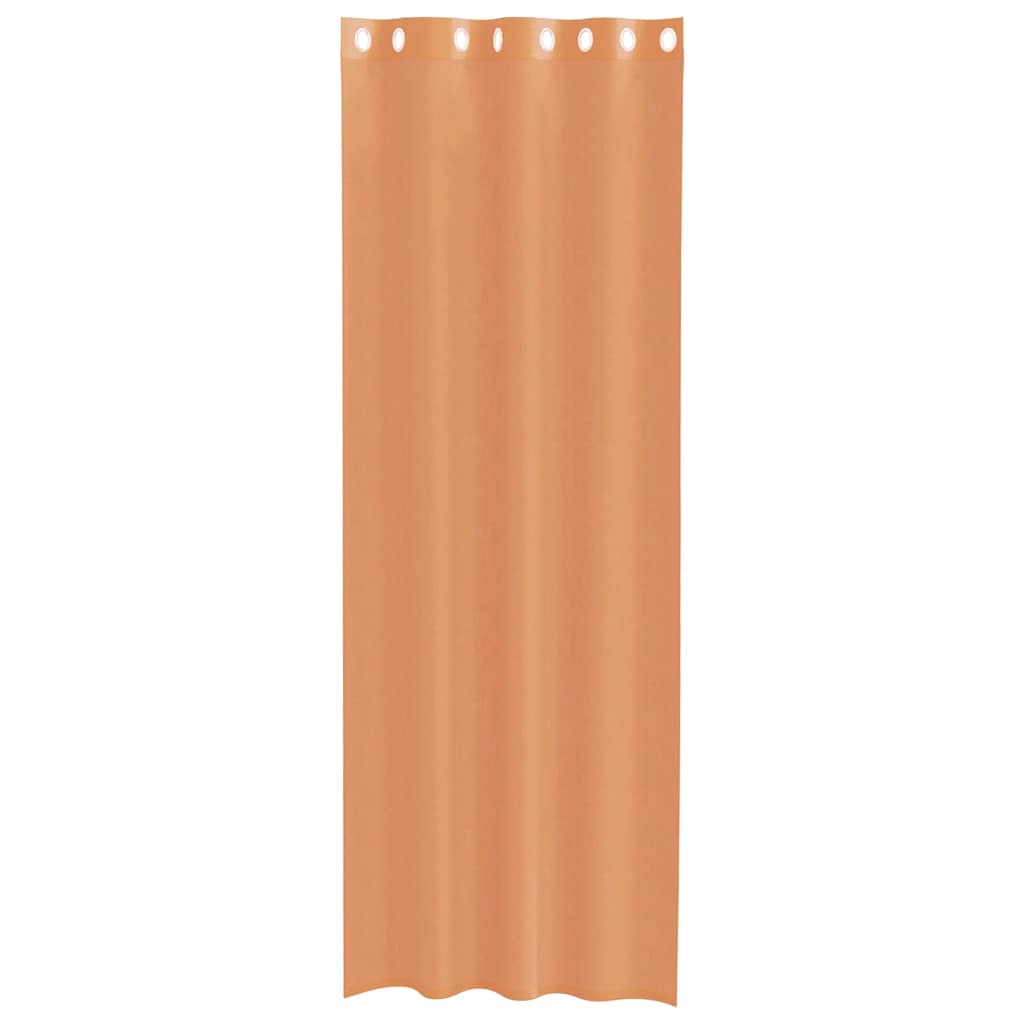 Voile Vorhänge mit Ösen 2 Stk. Terrakotta