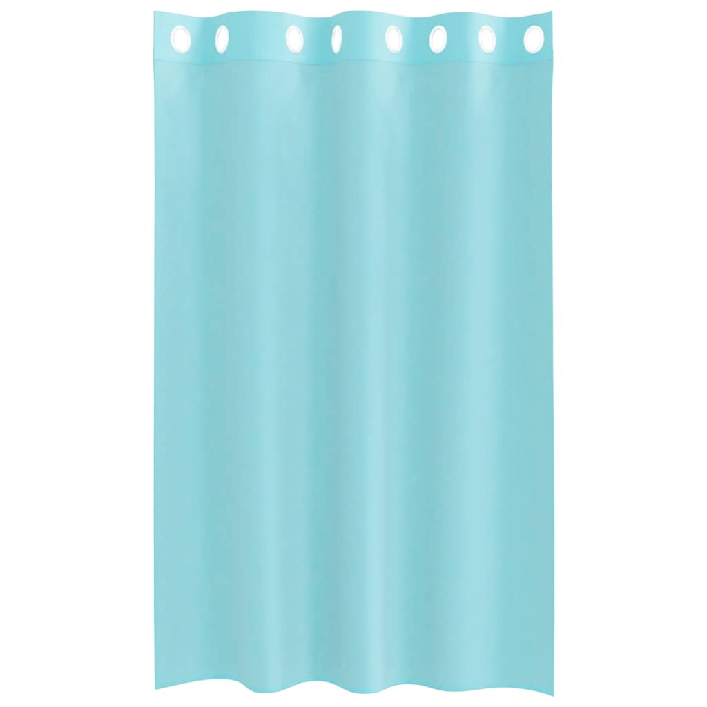 Voile Curtains with Eyelets 2 pcs. Turquoise