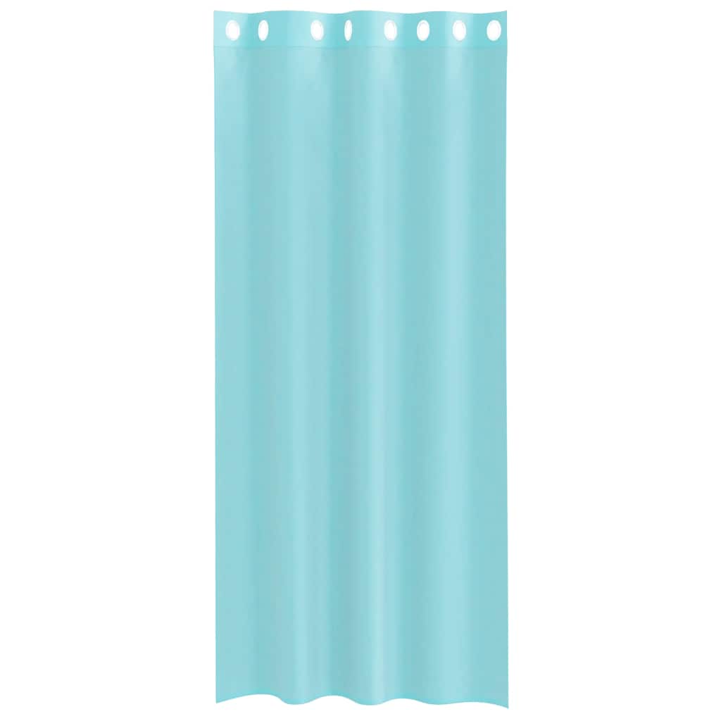 Voile Vorhänge mit Ösen 2 Stk. Türkis