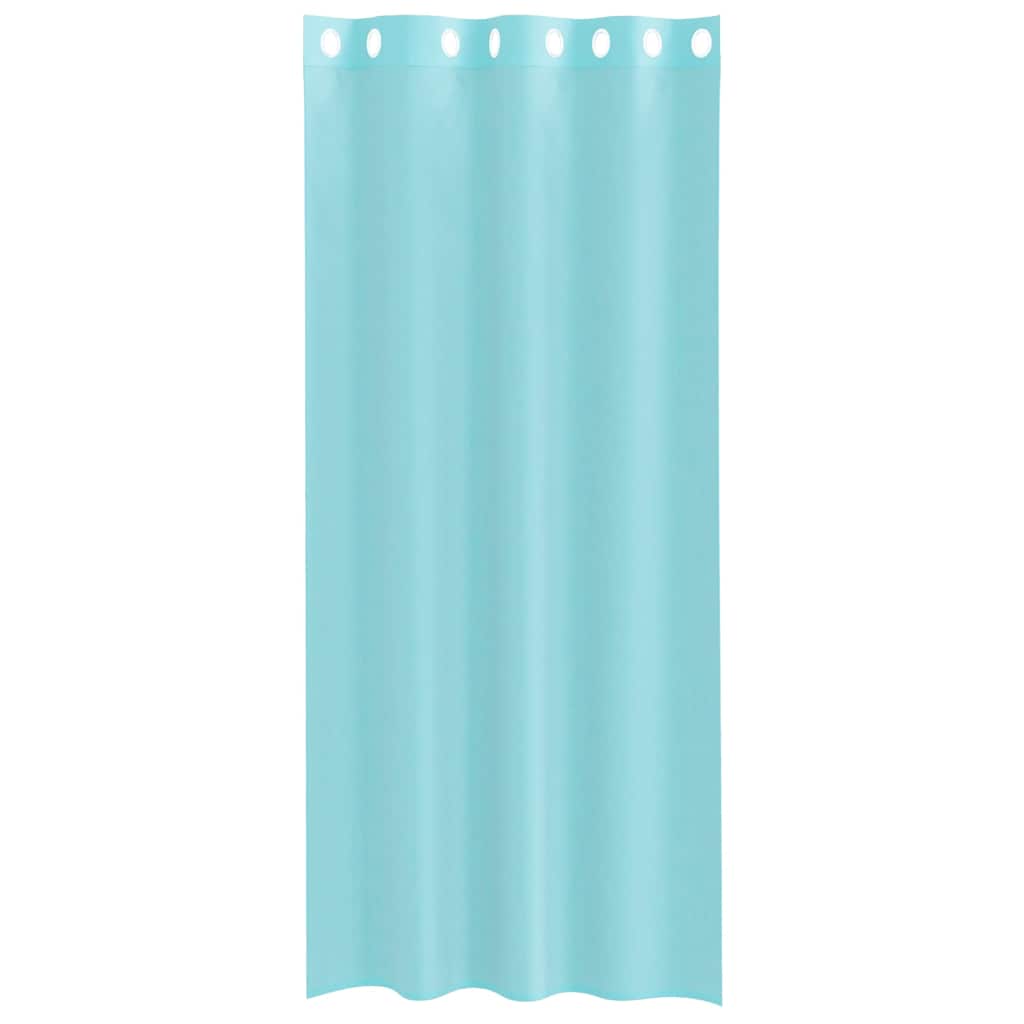 Voilages à œillets 2 pièces turquoise