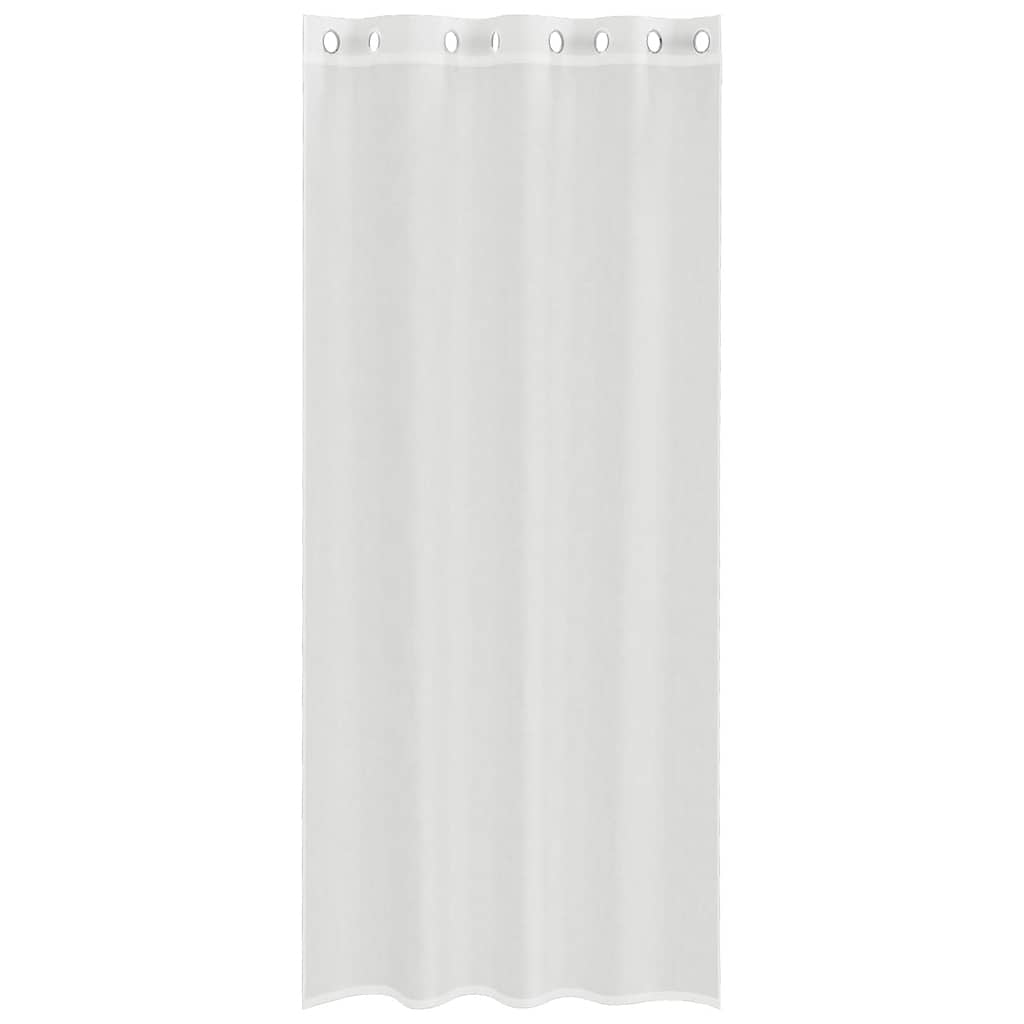 Voile Vorhänge mit Ösen 2 Stk. Weiß