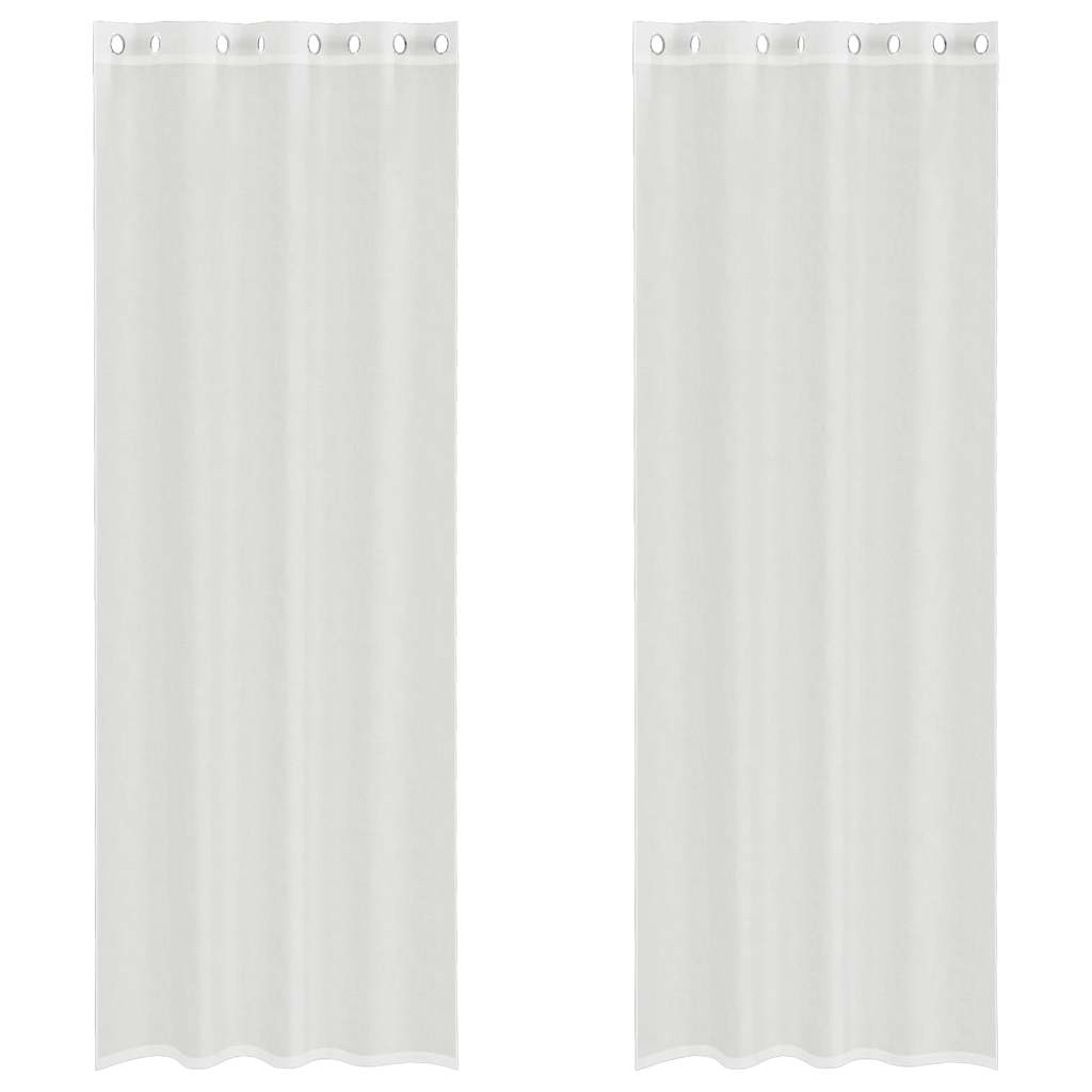 Eyelet Voile Curtains 2 pcs. White