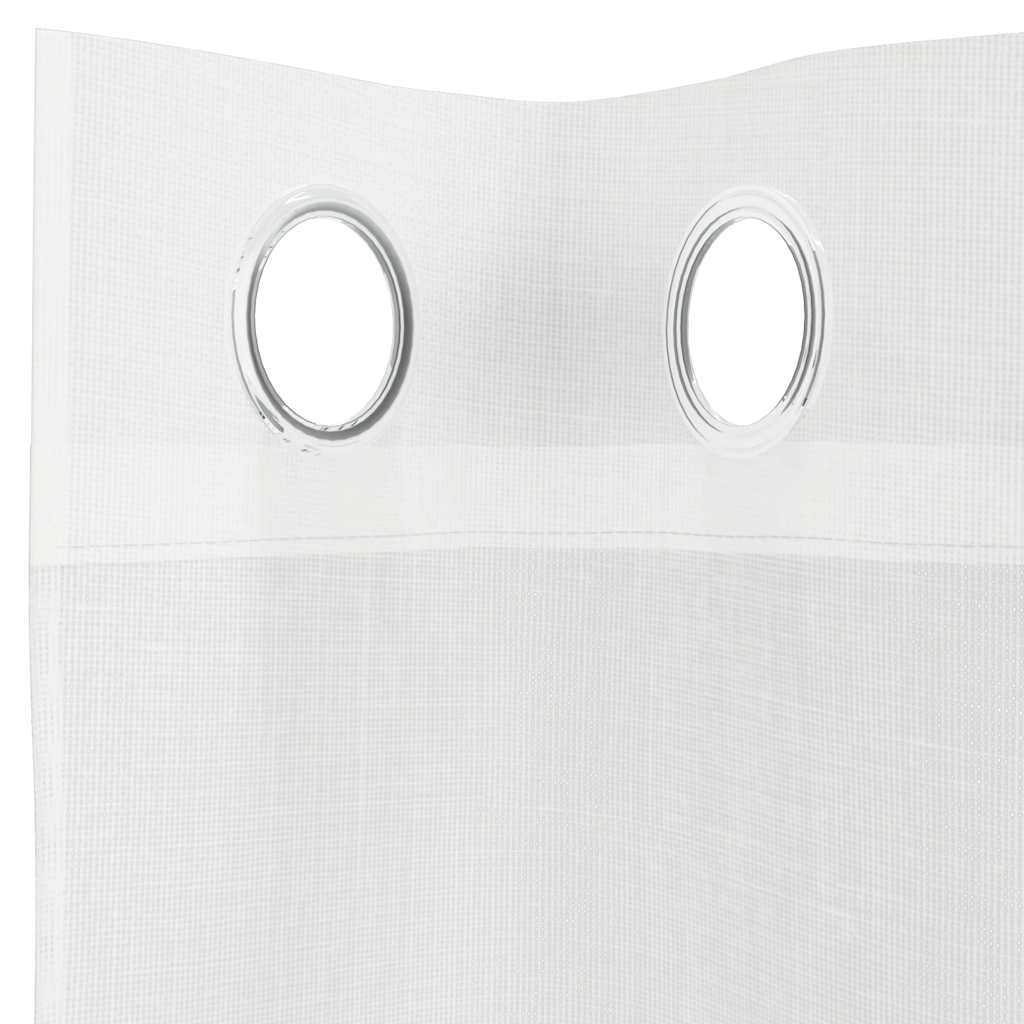Eyelet Voile Curtains 2 pcs. White
