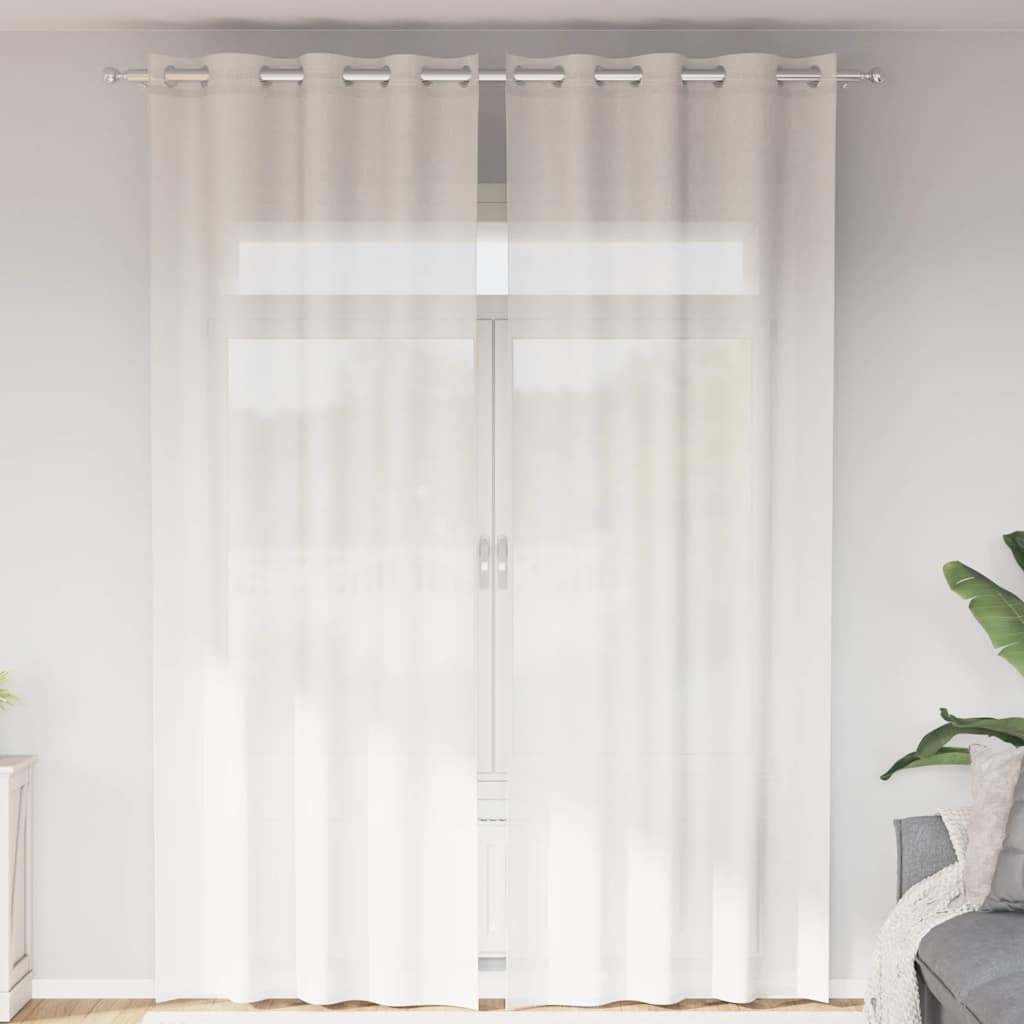 Eyelet Voile Curtains 2 pcs. White