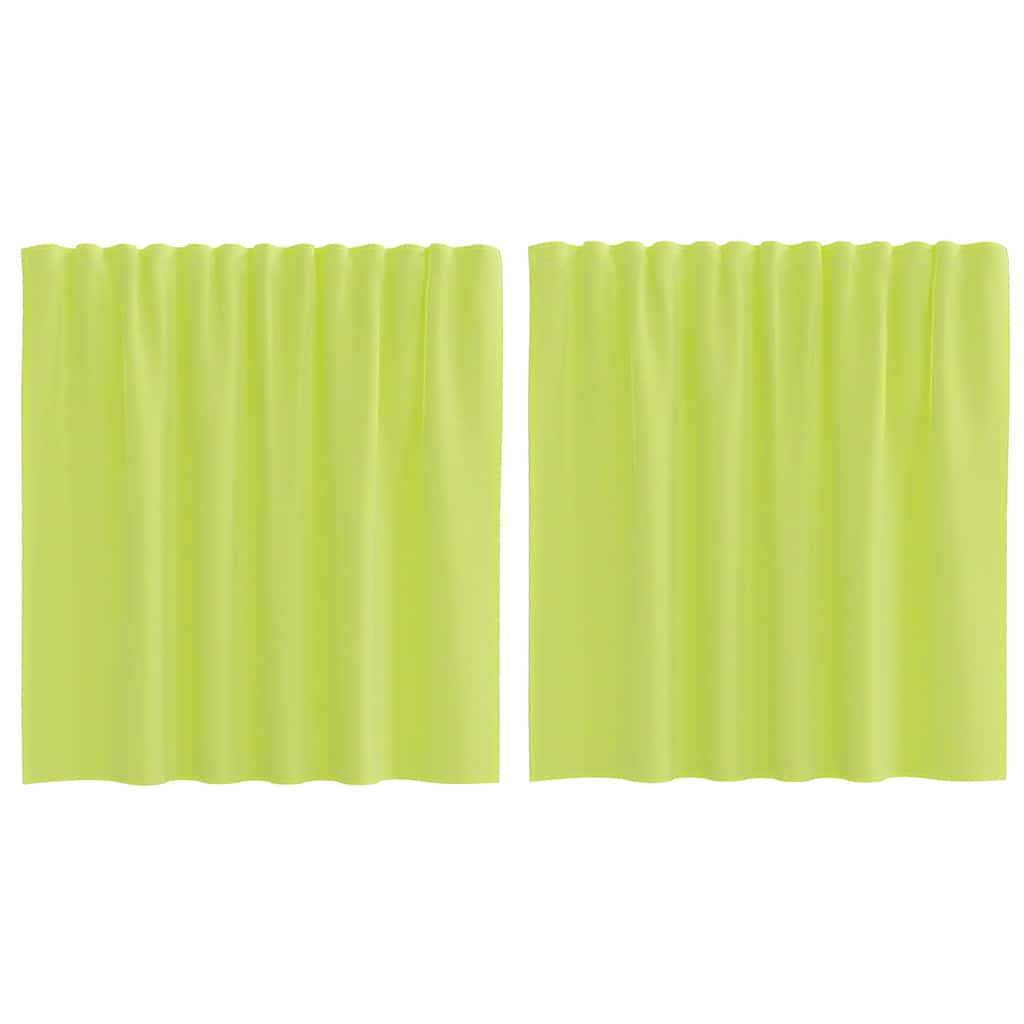 Voilages à passant 2 pcs Vert pomme
