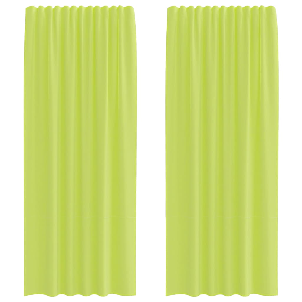 Voile Curtains with Rod Pockets 2 pcs. Apple Green