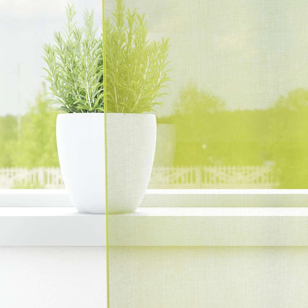 Voile Curtains with Rod Pockets 2 pcs. Apple Green